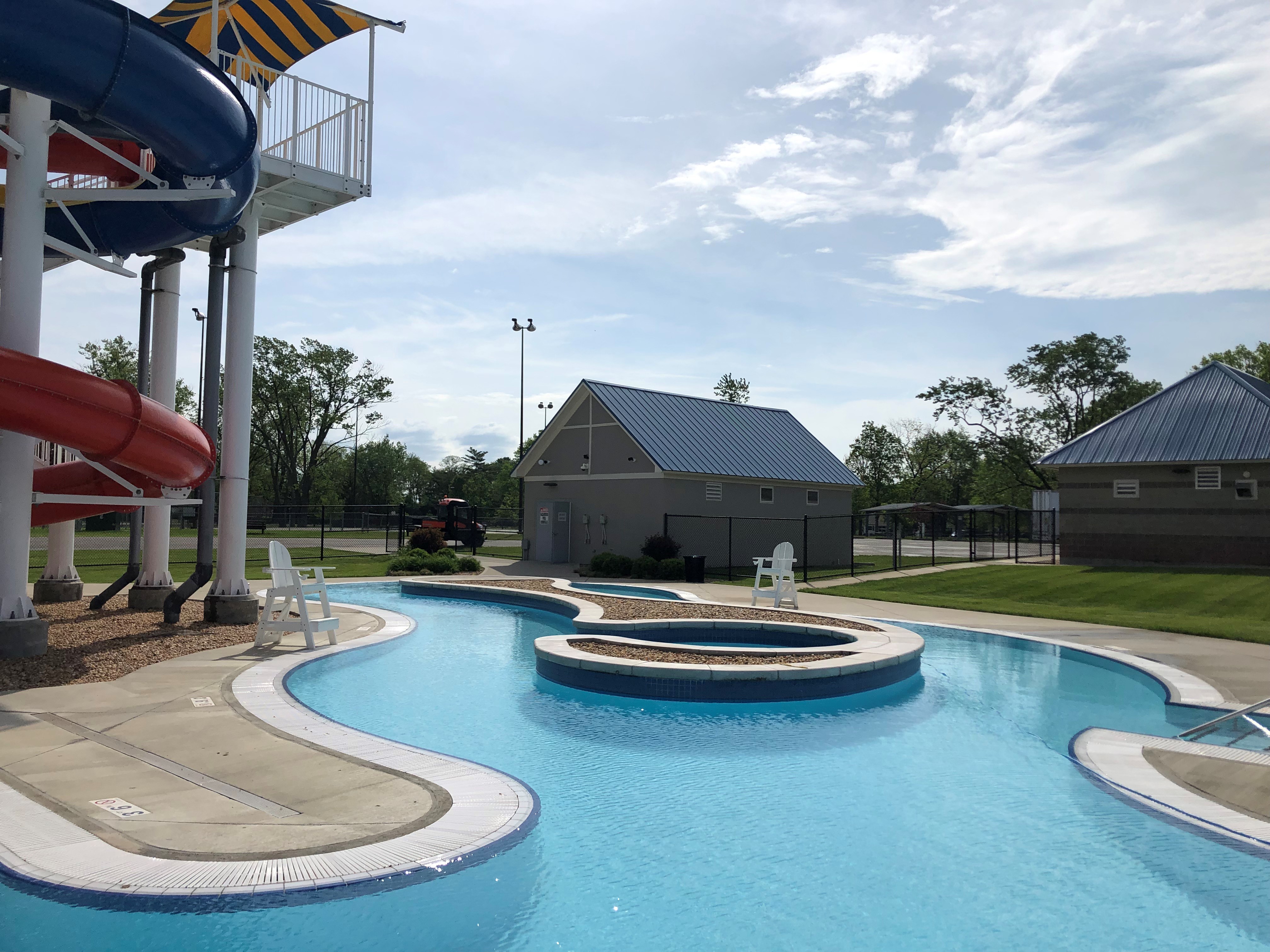 Lazy river section of the water park