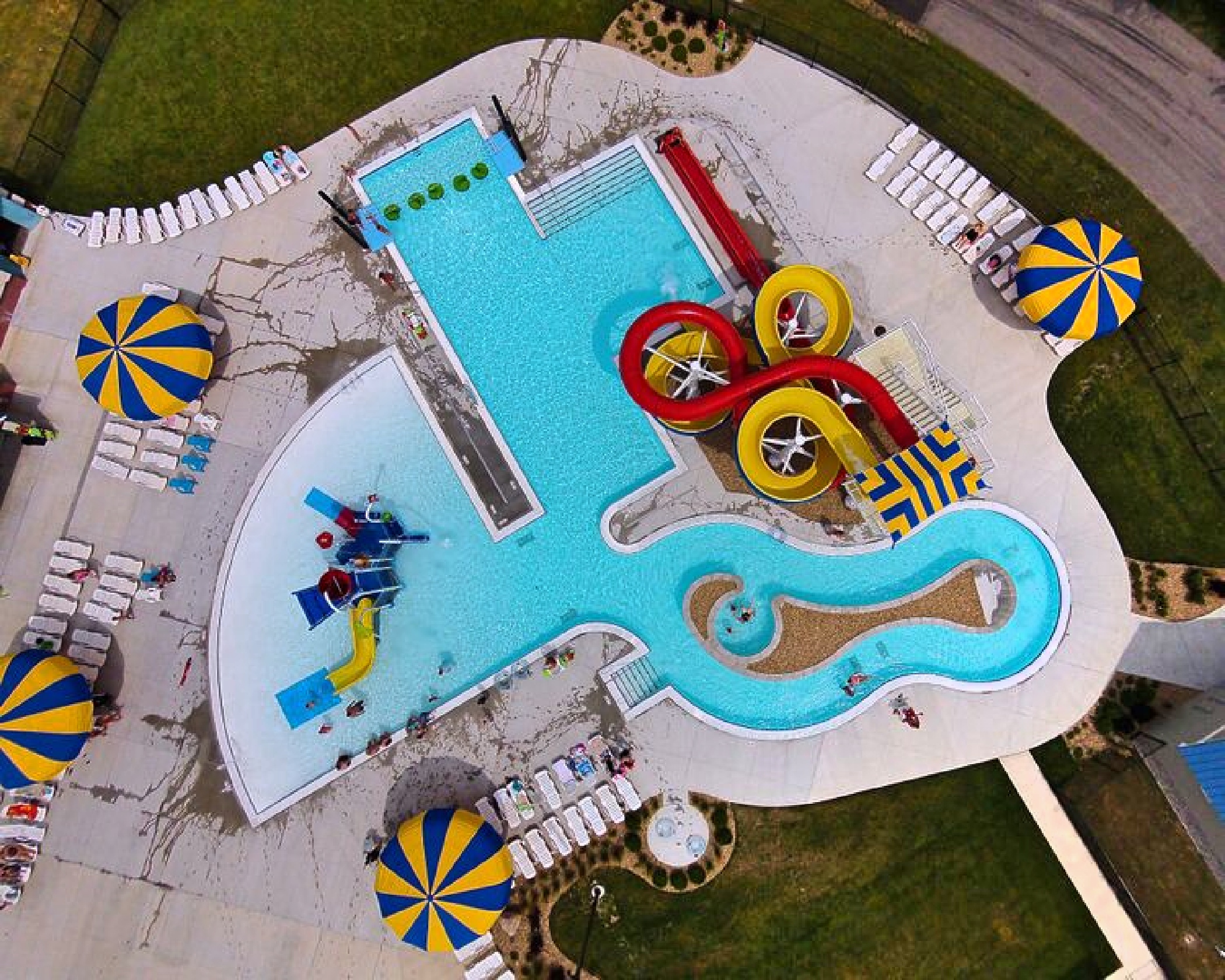 Overhead view of the Seashore water park